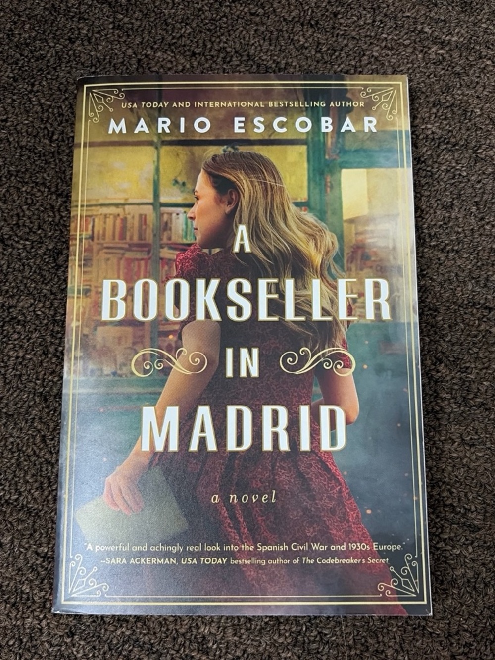 A Bookseller in Madrid by Mario Escobar - Red Cover